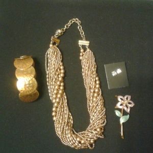 Carolee necklace multi strand & miscellaneous